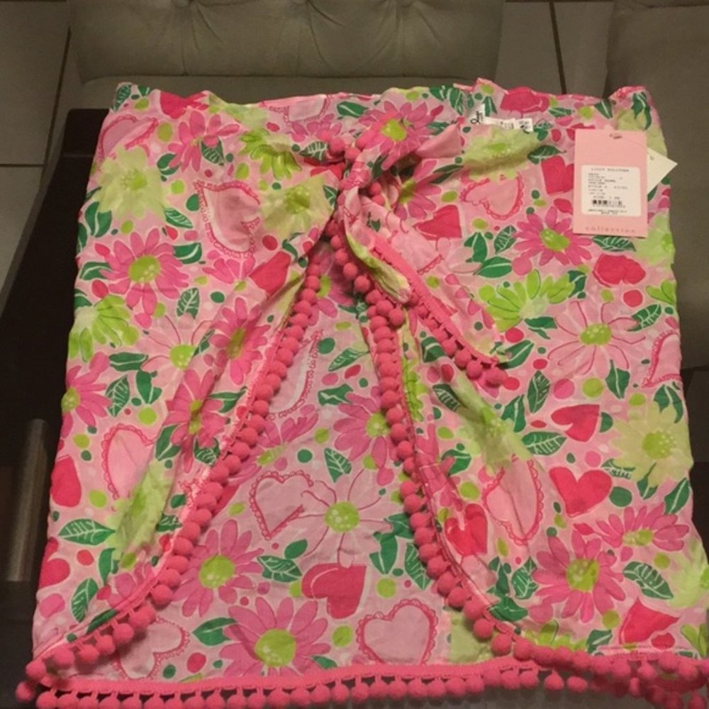 Pink Floral Lilly Pulitzer Daphne Sarong